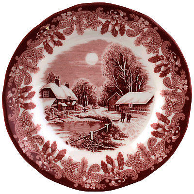 Spode Winter's Scene Bread Plate